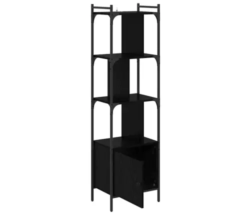 Grāmatu Skapis Melns Ozolkoks 44,5 X 30 X 154,5 Cm Vidaxl