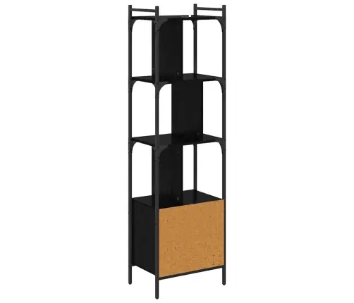 Grāmatu Skapis Melns Ozolkoks 44,5 X 30 X 154,5 Cm Vidaxl