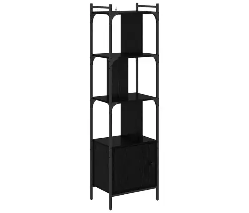 Grāmatu Skapis Melns Ozolkoks 44,5 X 30 X 154,5 Cm Vidaxl