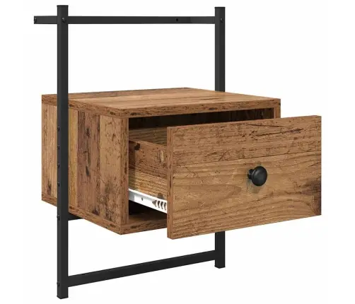 Šalia Lovos Spintelė 2 Pcs Senovinis Medis 35 X 30 X 51 Cm