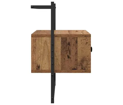 Šalia Lovos Spintelė 2 Pcs Senovinis Medis 35 X 30 X 51 Cm