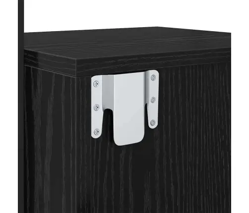 Nakts Skapītis Melns Ozolkoks 35 X 30 X 51 Cm Inženierijas Koks Vidaxl