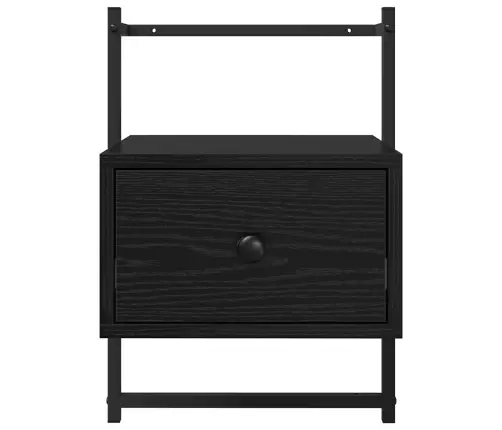 Nakts Skapītis Melns Ozolkoks 35 X 30 X 51 Cm Inženierijas Koks Vidaxl