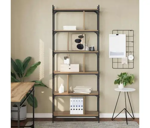 Grāmatu Skapis Amatnieku Ozola 76 X 32 X 192 Cm Vidaxl