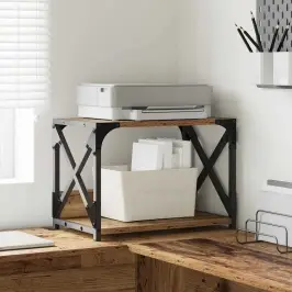 Printera Statīvs Vecs Koks 44 X 26 X 31.5 Cm Inženierijas Koks Vidaxl