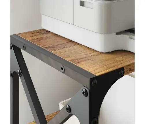 Printera Statīvs Vecs Koks 44 X 26 X 31.5 Cm Inženierijas Koks Vidaxl