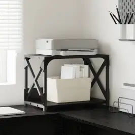 Printera Statīvs Melns Ozolkoks 44 X 26 X 31.5 Cm Vidaxl