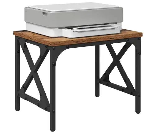 Printera Statīvs Vecs Koks 40 X 30 X 31 Cm Inženierijas Koks Vidaxl