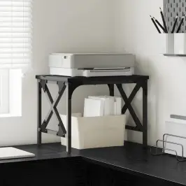 Printera Statīvs Regulējams Melns Ozolkoks 40 X 30 X 31 Cm Vidaxl