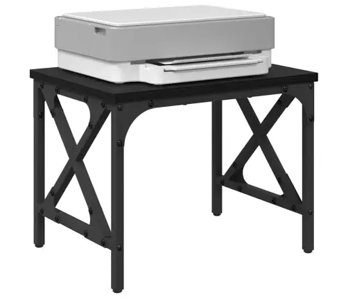 Printera Statīvs Regulējams Melns Ozolkoks 40 X 30 X 31 Cm Vidaxl