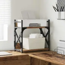 Printera Statīvs Vecs Koks 40 X 20 X 40 Cm Inženierijas Koks Vidaxl