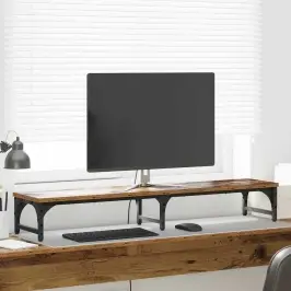 Monitoru Statīvs Vecs Koks 105 X 23 X 15,5 Cm Inženierijas Koks Vidaxl