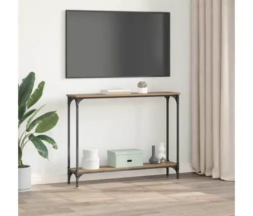 Konsoollaud Riiuliga Käsitööpuu 101 X 23 X 15,5 Cm Tehispuit