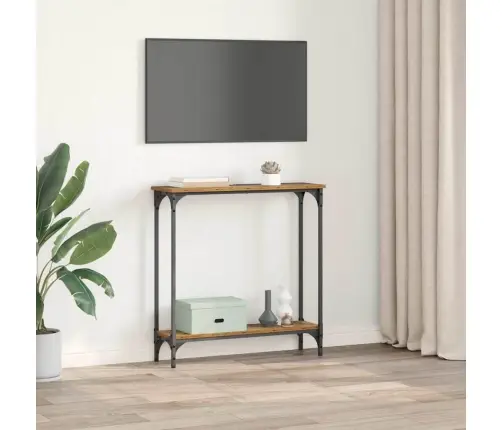 Konsoles Galds Vecs Koks 75 X 22,5 X 75 Cm Inženierijas Koks Vidaxl