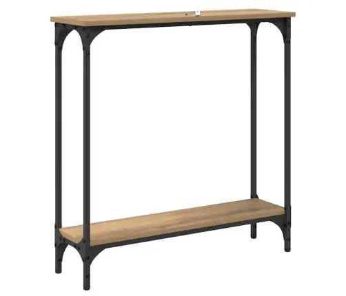 Konsoles Galds Ar Plauktu Artisānā Ozols 75 X 22,5 X 75 Cm Vidaxl
