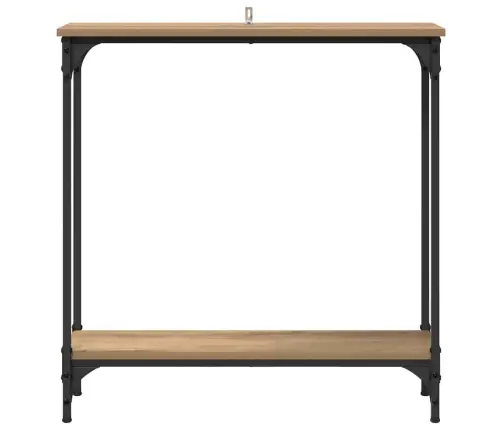 Konsoles Galds Ar Plauktu Artisānā Ozols 75 X 22,5 X 75 Cm Vidaxl