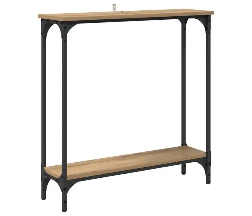 Konsoles Galds Ar Plauktu Artisānā Ozols 75 X 22,5 X 75 Cm Vidaxl