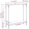 Konsoles Galds Ar Plauktu Artisānā Ozols 75 X 22,5 X 75 Cm Vidaxl