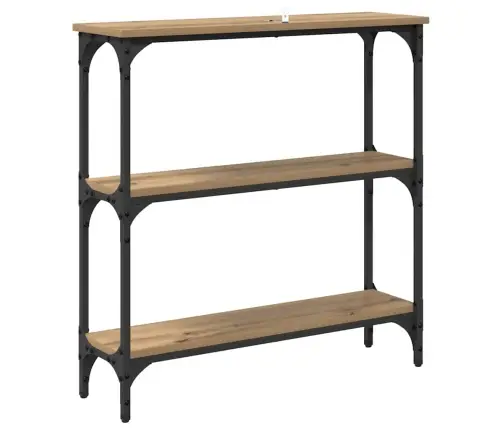 Konsoollaud Käsitöötamm 75 X 22.5 X 75 Cm Vaatetooted Ja Metall