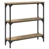 Konsoollaud Käsitöötamm 75 X 22.5 X 75 Cm Vaatetooted Ja Metall
