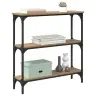 Konsoollaud Käsitöötamm 75 X 22.5 X 75 Cm Vaatetooted Ja Metall