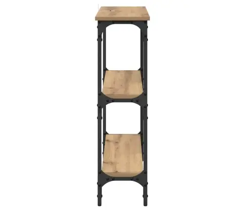 Konsoollaud Käsitöötamm 75 X 22.5 X 75 Cm Vaatetooted Ja Metall