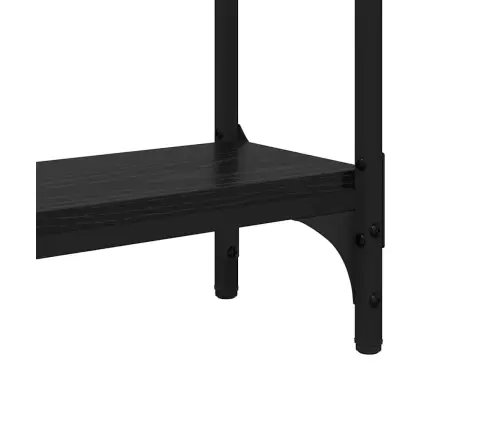 Konsoles Galds Ar Plauktu Melns Ozols 75 X 22.5 X 75 Cm Vidaxl