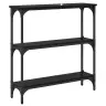 Konsoles Galds Ar Plauktu Melns Ozols 75 X 22.5 X 75 Cm Vidaxl