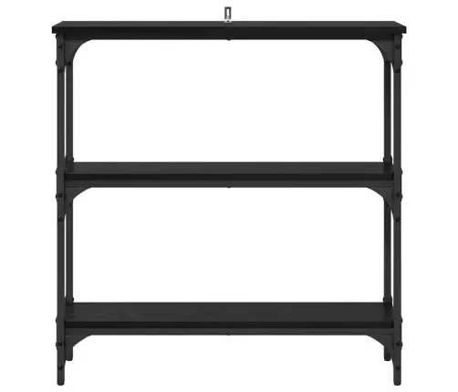 Konsoles Galds Ar Plauktu Melns Ozols 75 X 22.5 X 75 Cm Vidaxl