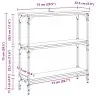 Konsoles Galds Ar Plauktu Melns Ozols 75 X 22.5 X 75 Cm Vidaxl