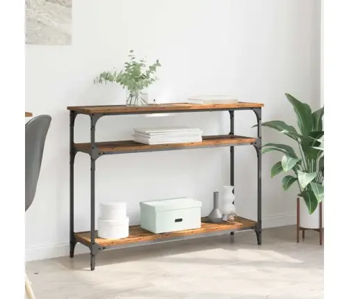 Konsolinis Stalas Su Lentyna Senovinis Medis 100 X 29 X 75 Cm