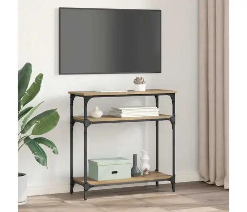 Konsoles Galds Artisānā Ozols 75 X 29 X 75 Cm Inženierijas Koks Vidaxl