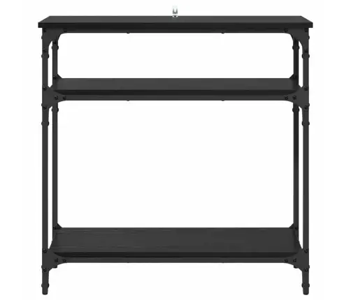 Konsoles Galds Melns Ozolkoks 75 X 29 X 75 Cm Inženierijas Koks Vidaxl