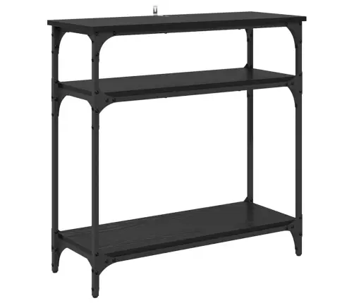Konsoles Galds Melns Ozolkoks 75 X 29 X 75 Cm Inženierijas Koks Vidaxl