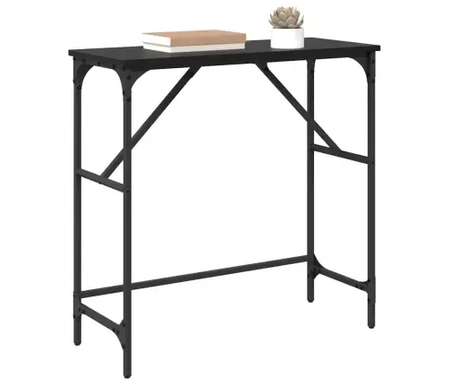 Konsoles Galds Melns Ozols 75 X 32 X 75 Cm Inženierijas Koks Vidaxl