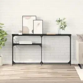 Konsolinisstaliukas Juoda Ąžuolo 145X22.5X75Cm Apdirbta Mediena