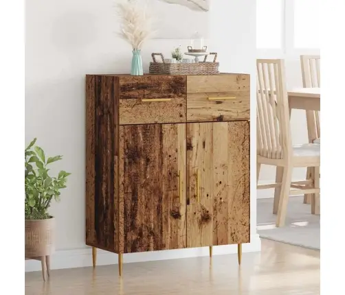 Puse Ar Atvilktni Vecs Koks 69,5 X 34 X 90 Cm Inženierijas Koks Vidaxl