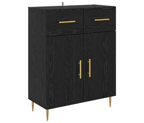 Puse Melns Ozolkoks 69,5 X 34 X 90 Cm Inženierijas Koks Vidaxl