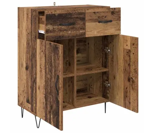 Puse Ar Atvilktni Vecs Koks 69,5 X 34 X 90 Cm Inženierijas Koks Vidaxl