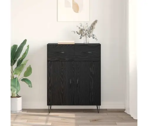 Puse Melns Ozolkoks 69,5 X 34 X 90 Cm Inženierijas Koks Vidaxl