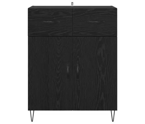 Puse Melns Ozolkoks 69,5 X 34 X 90 Cm Inženierijas Koks Vidaxl