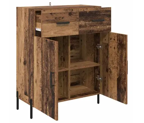 Puse Ar Atvilktni Vecs Koks 69,5 X 34 X 90 Cm Inženierijas Koks Vidaxl