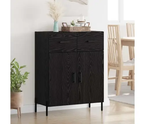 Puse Melns Ozolkoks 69,5 X 34 X 90 Cm Inženierijas Koks Vidaxl