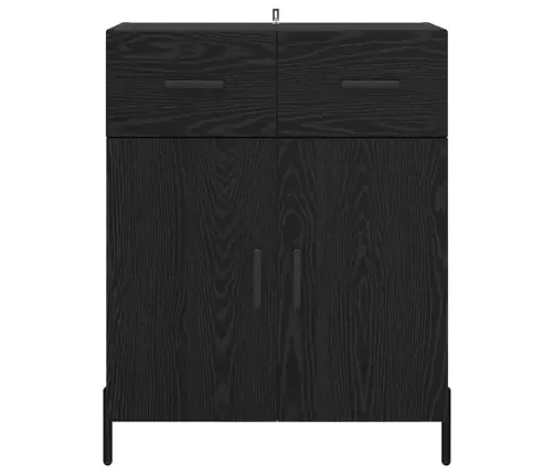 Puse Melns Ozolkoks 69,5 X 34 X 90 Cm Inženierijas Koks Vidaxl