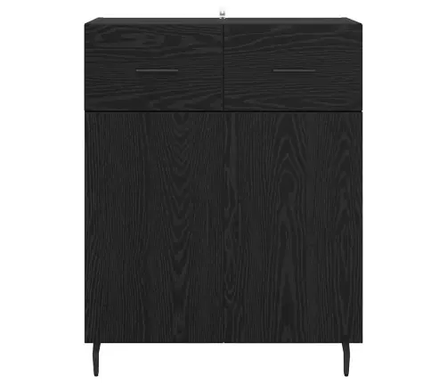 Puse Melns Ozolkoks 69,5 X 34 X 90 Cm Inženierijas Koks Vidaxl