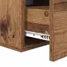 Šalia Lovos Spintelė 2 Pcs Sena Mediena 35 X 35 X 20 Cm