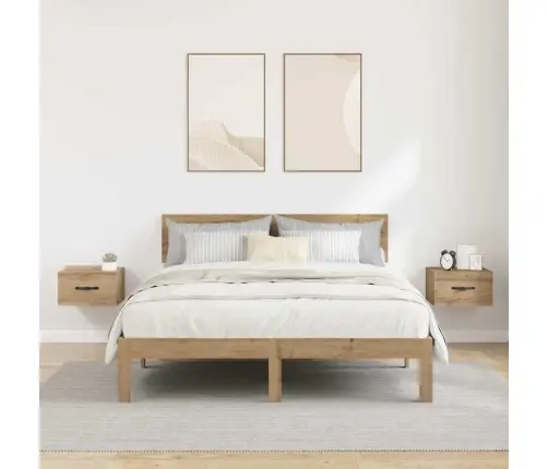 Šalia Lovos Spintelė 2 Pcs Artisano Ąžuolo 35 X 35 X 20 Cm