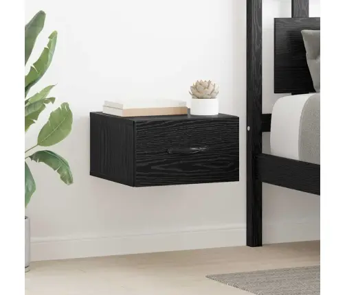 Nakts Skapītis Ar Atvilktni 2 Pcs Melns Ozols 35 X 35 X 20 Cm Vidaxl