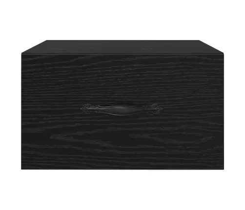 Nakts Skapītis Ar Atvilktni 2 Pcs Melns Ozols 35 X 35 X 20 Cm Vidaxl