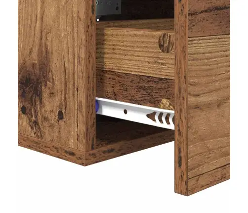 Šalia Lovos Spintelė Su Stalčių Sena Mediena 35 X 35 X 20 Cm